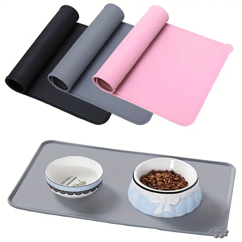 Silicone Pet Feeding Mat, 1 Count Waterproof Pet Feeding Pad, Pet Feeding Supplies for Dog & Cat, Dog & Cat Accessories