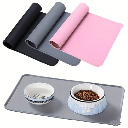 Silicone Pet Feeding Mat, 1 Count Waterproof Pet Feeding Pad, Pet Feeding Supplies for Dog & Cat, Dog & Cat Accessories