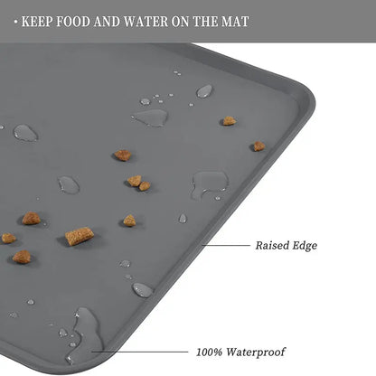 Silicone Pet Feeding Mat, 1 Count Waterproof Pet Feeding Pad, Pet Feeding Supplies for Dog & Cat, Dog & Cat Accessories