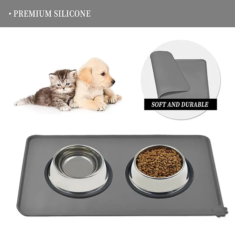 Silicone Pet Feeding Mat, 1 Count Waterproof Pet Feeding Pad, Pet Feeding Supplies for Dog & Cat, Dog & Cat Accessories
