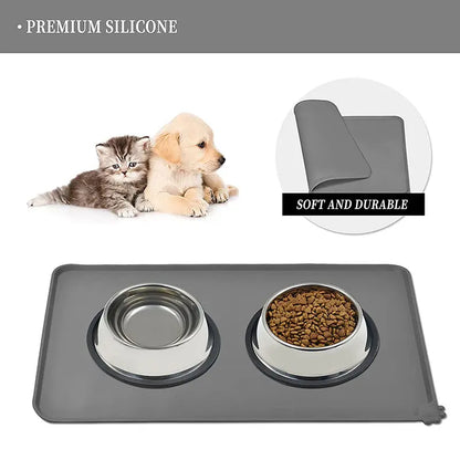 Silicone Pet Feeding Mat, 1 Count Waterproof Pet Feeding Pad, Pet Feeding Supplies for Dog & Cat, Dog & Cat Accessories
