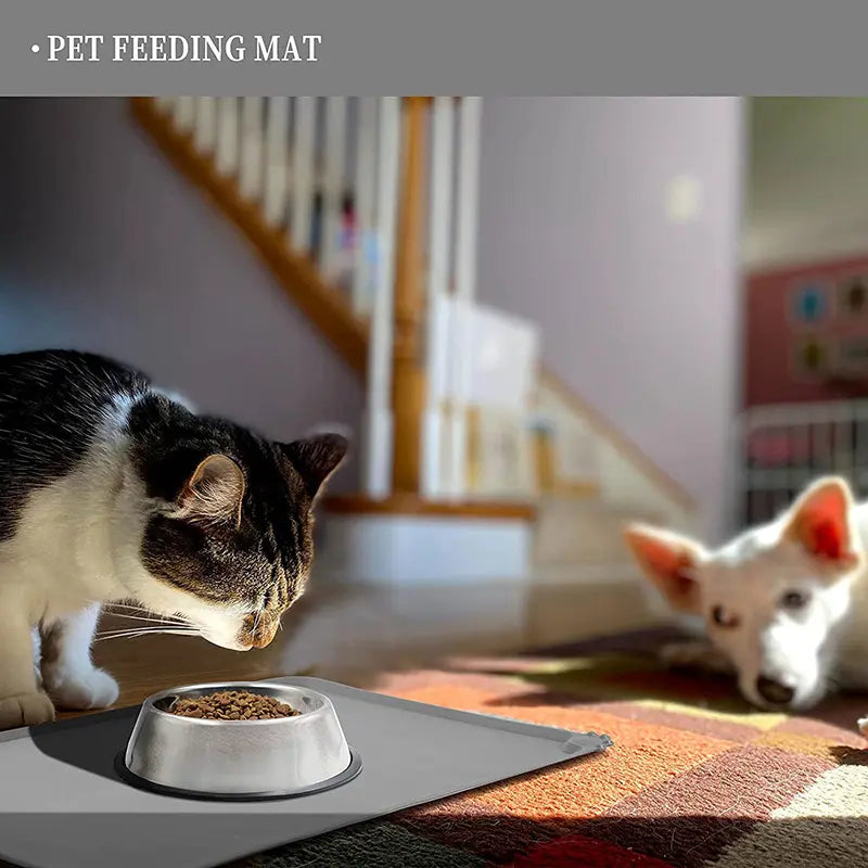 Silicone Pet Feeding Mat, 1 Count Waterproof Pet Feeding Pad, Pet Feeding Supplies for Dog & Cat, Dog & Cat Accessories